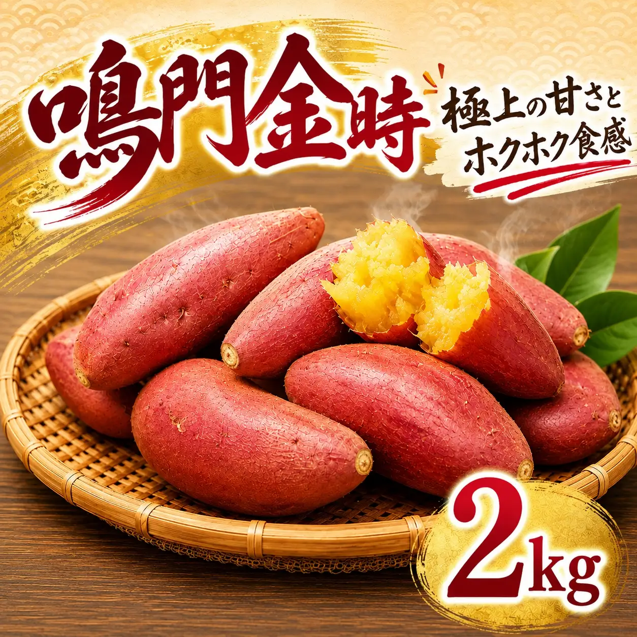 鳴門金時 2kg 【8月中旬発送】 家庭用 S~Mサイズ