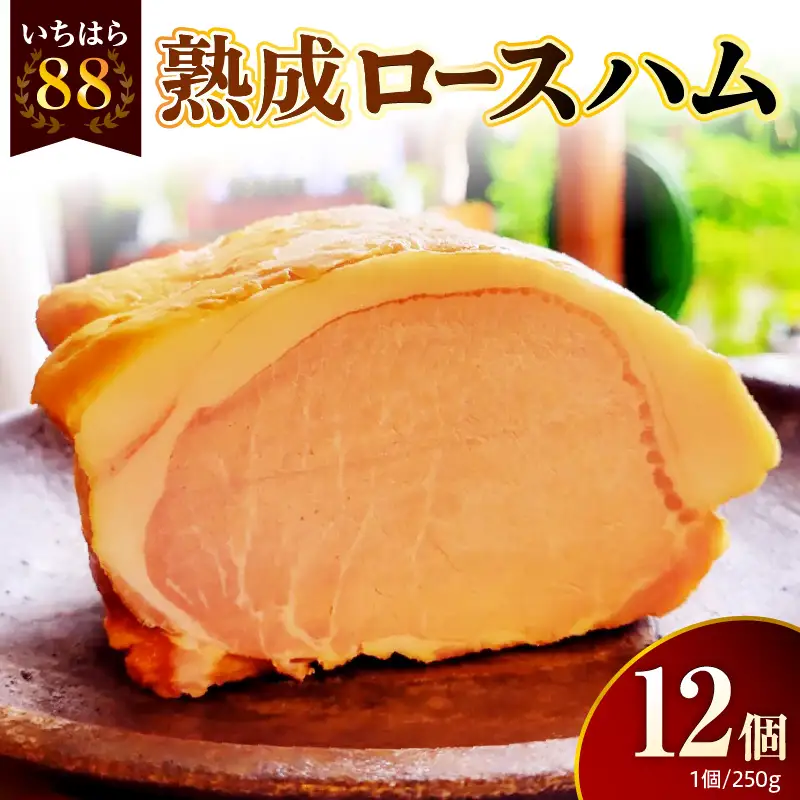 いちはら88熟成ロースハム 【約250g×12個入】