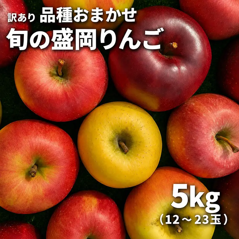 【先行予約】 訳あり 旬の盛岡りんご 5kg 品種おまかせ りんご工房きただ RKK005