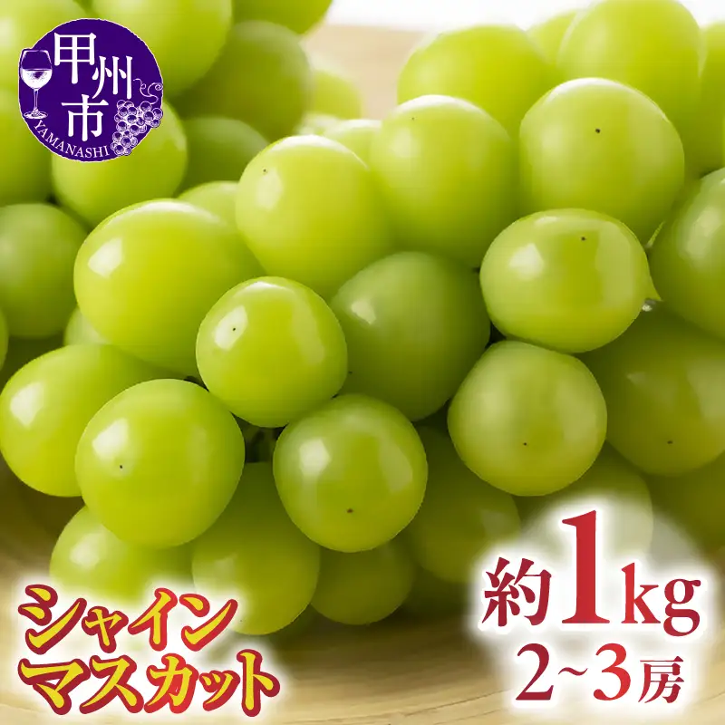 甲州市勝沼産 シャインマスカット 約1kg（2～3房）【2027年発送】（AZY