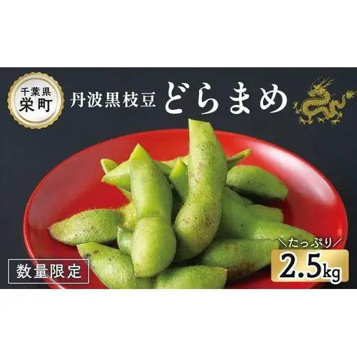 栄町の特産品　どらまめ枝豆2.5kg　数量限定 ｜枝豆 えだまめ 数量限定 おつまみ お弁当 健康 黒枝豆 16ｰ9 ※2026年10月～発送 ※沖縄・離島への配送不可