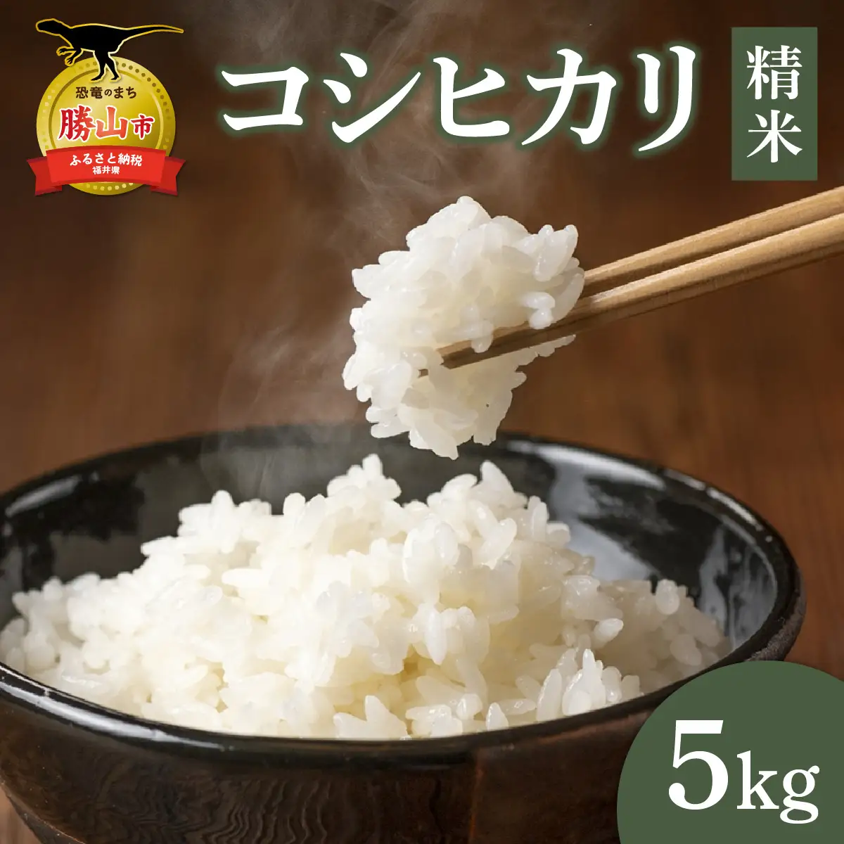 米 コシヒカリ 勝山市産 田中さんち 精米 5kg [A-080011]