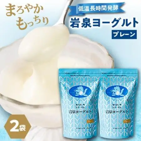 【毎月定期便】岩泉ヨーグルト プレーン(1kg×2袋)全6回【配送不可地域：離島】【4089193】