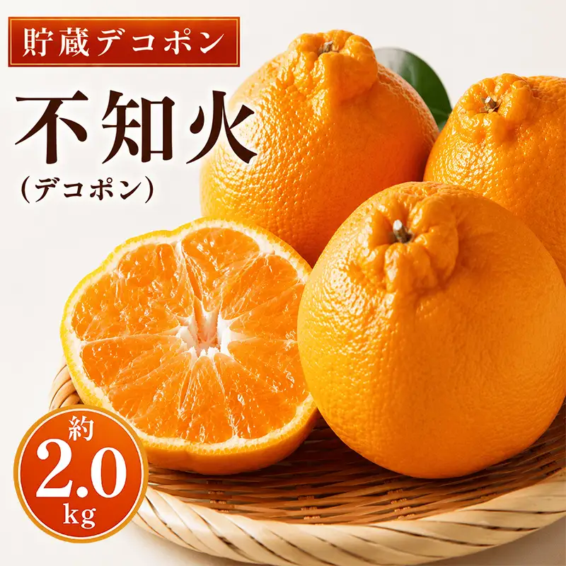【4月中旬より発送】 デコポン 貯蔵デコポン 不知火 約2.0kg  