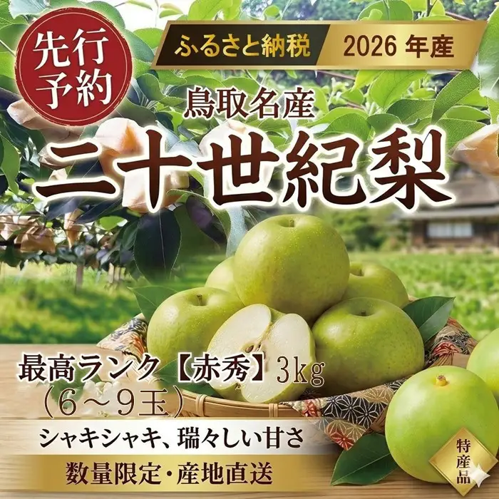 東商果樹園 二十世紀梨(赤秀)3kg(８月下旬から発送）