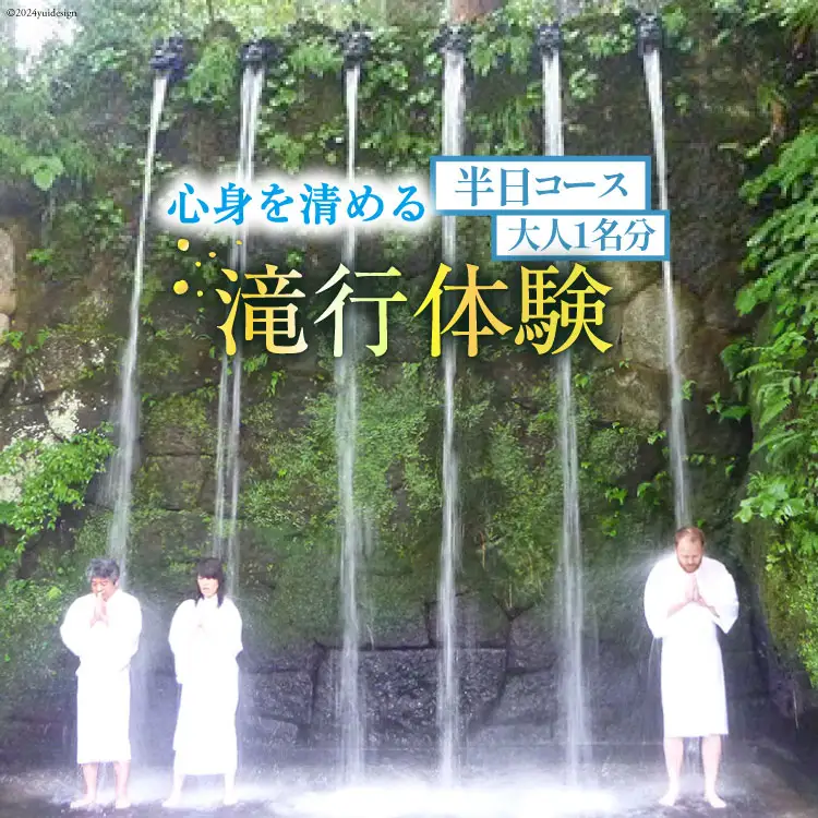 21 滝行 体験 半日コース 大人１名分 チケット [上市町観光協会 富山県 上市町 32280166] 食事 付き 旅行 旅行券