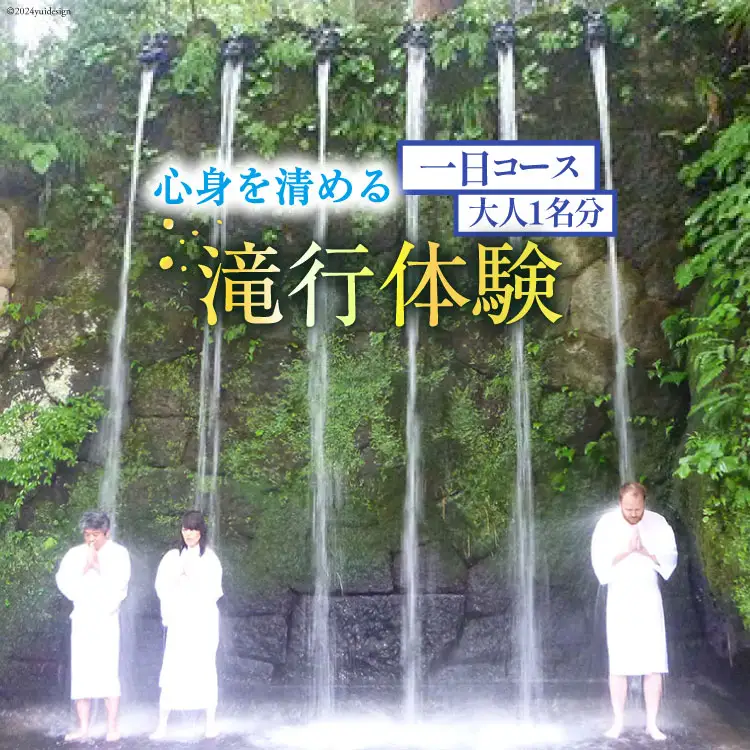 22 滝行 体験 １日コース 大人１名分 チケット [上市町観光協会 富山県 上市町 32280167] 食事 付き 旅行 旅行券