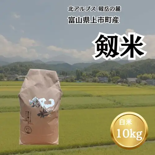 【令和7年産】上市町産コシヒカリ「剱米」（白米）10kg　 [ソムリエH 富山県 上市町 32280236-r6-04] 　お米 コメ ご飯 ごはん ご飯 ごはん こしひかり