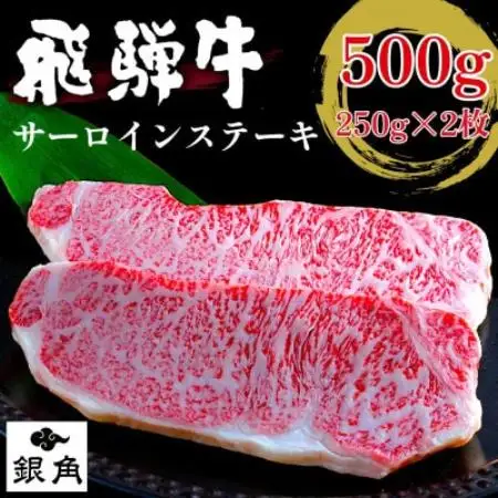 【毎月定期便】厚切り【飛騨牛】サーロインステーキ500g(250g×2枚)全3回【配送不可地域：離島】【4090425】
