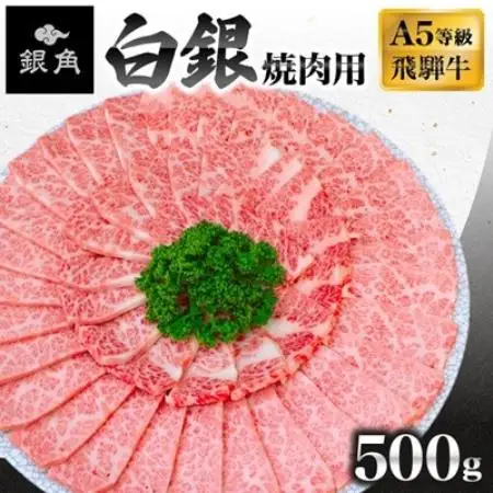 【毎月定期便】【飛騨牛】白銀焼肉用500g全3回【配送不可地域：離島】【4090430】