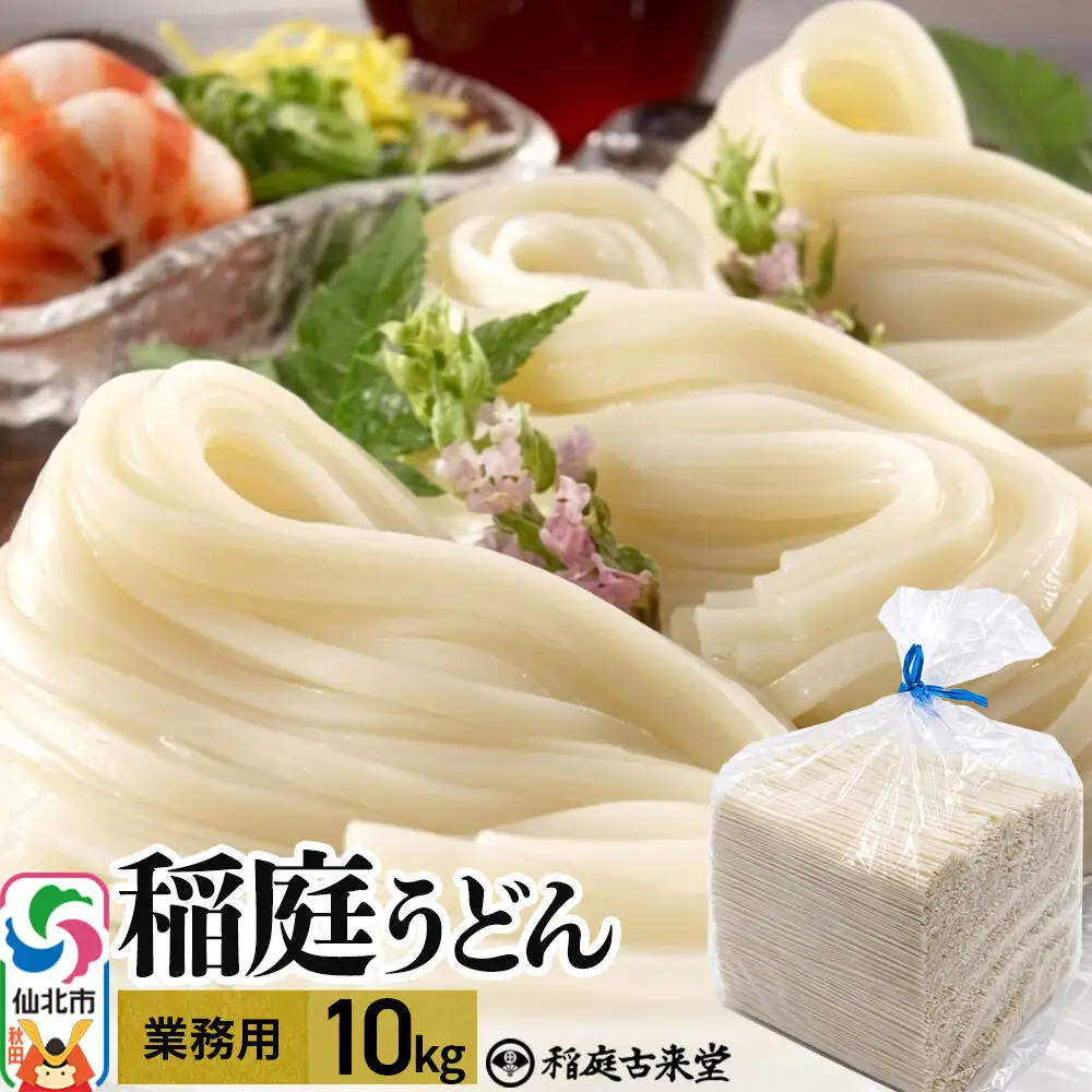 稲庭古来堂 稲庭古来うどん 業務用 10kg 乾麺 伝統製法認定 稲庭うどん