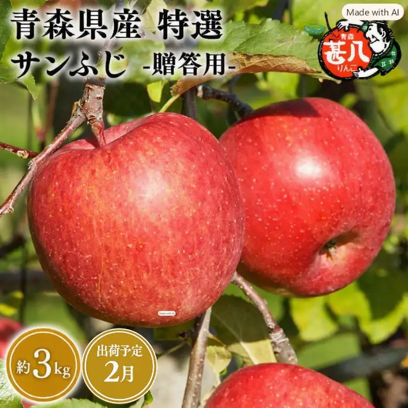 りんご 特選 サンふじ３kg りんご