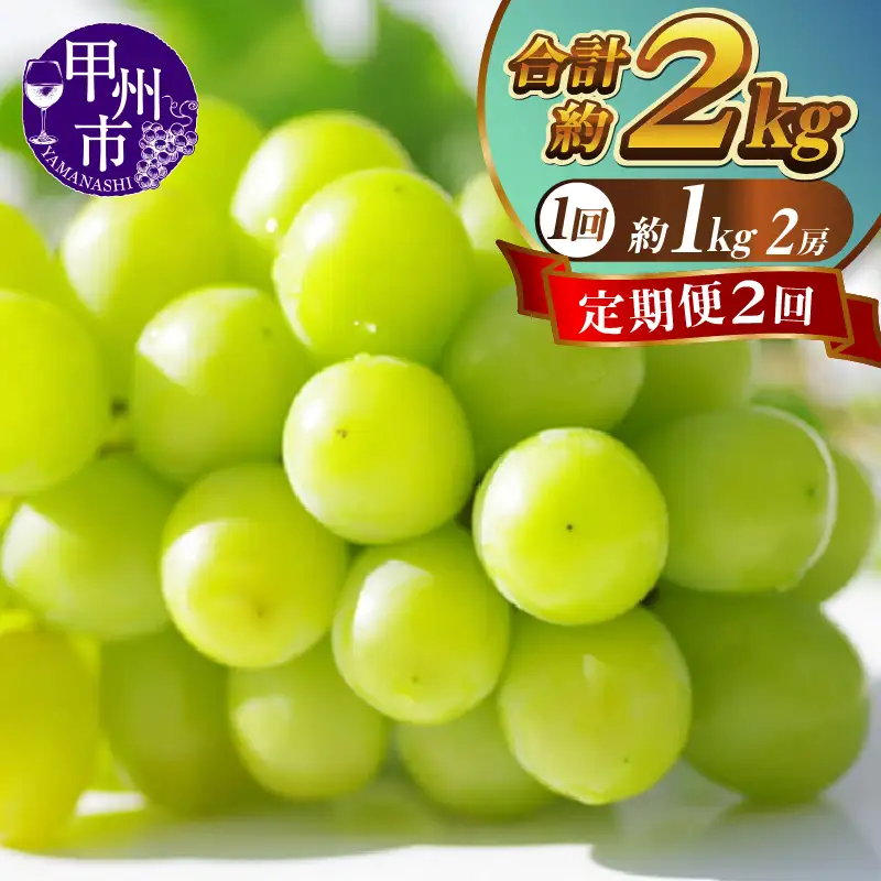 【定期便】新鮮産直！甲州市・シャインマスカット2回定期便【2027年発送】（KSF）B16-125 シャインマスカット フルーツ