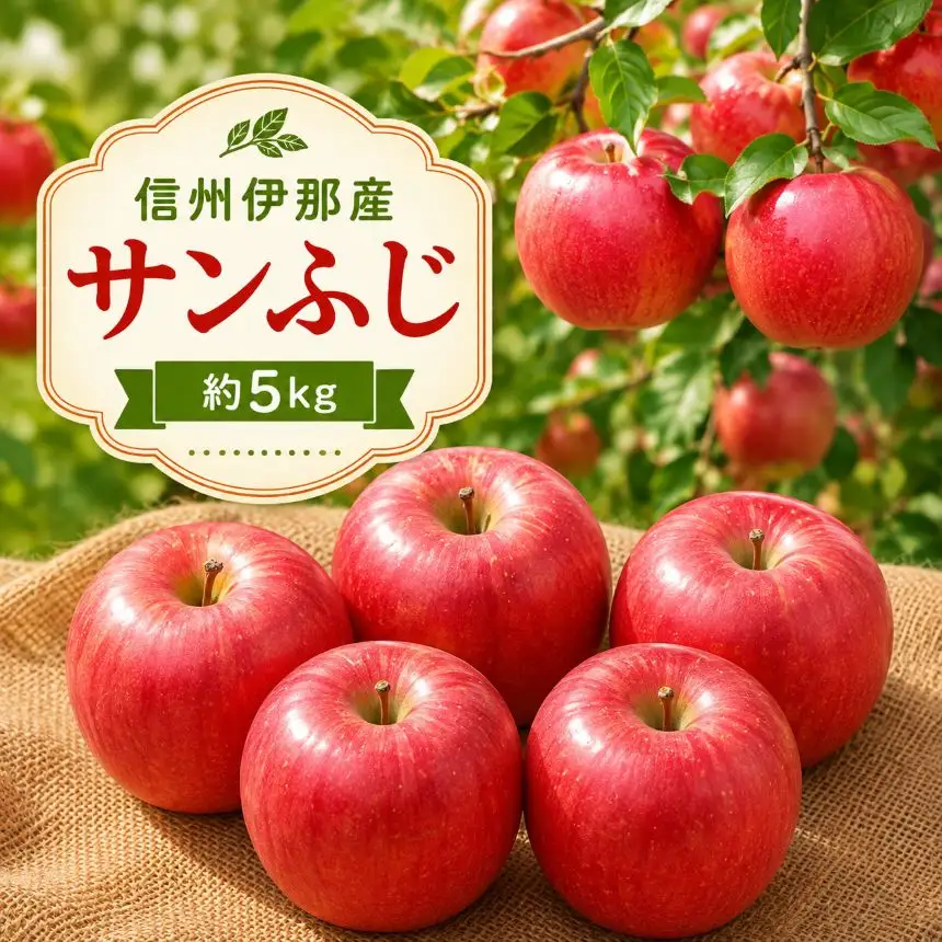 【先行受付】信州伊那産 りんご サンふじ 約5kg 【11月上旬頃から順次発送予定】南澤農園 伊那市 長野県 信州 【014-64】