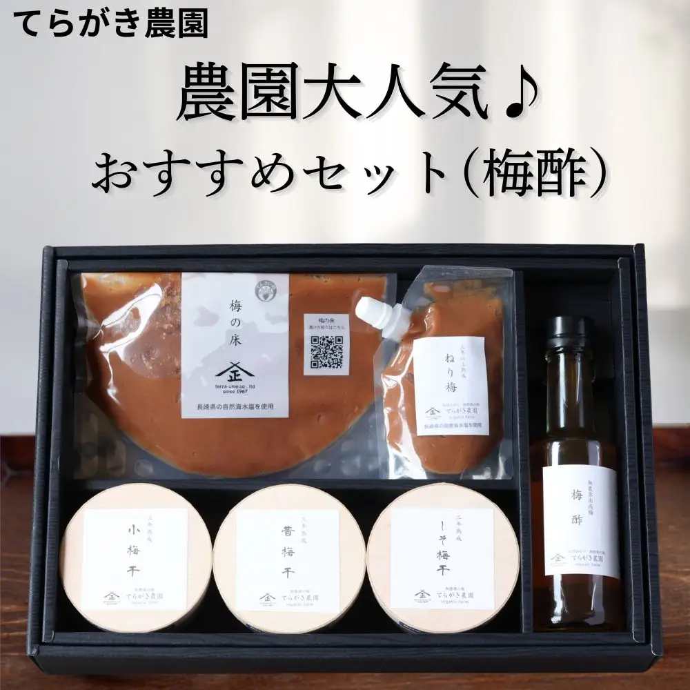 てらがき農園 農園大人気♪ おすすめ梅酢セット ｜ 梅干し 梅干 うめぼし 和歌山県 みなべ町 詰め合わせ セット 【trgk008】