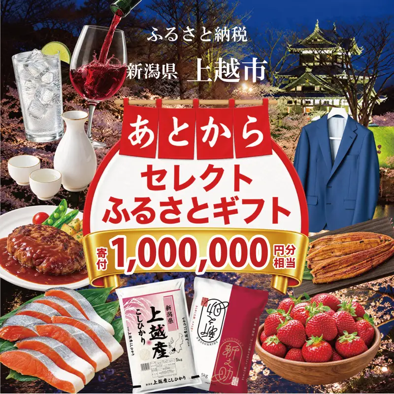 上越市 あとからセレクトふるさとギフト 寄附1,000,000円相当