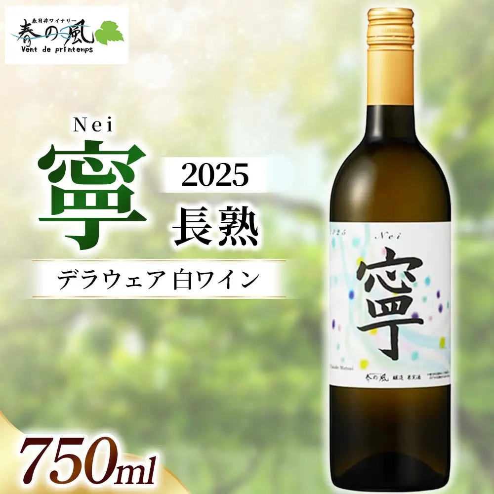 春日井ワイナリー春の風 2025(寧 長熟)デラウェア 白ワイン 750ml
