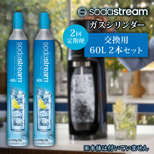 2本×2回定期便】ソーダストリーム ガスシリンダー交換用60L [MDN007