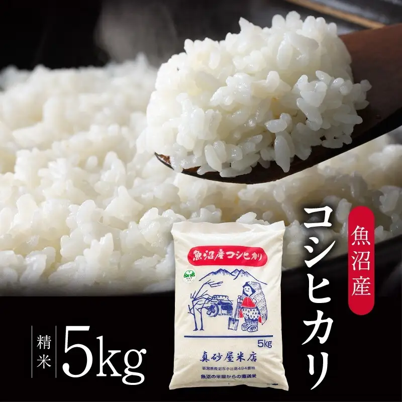【先行予約】令和8年産 真砂屋厳選 魚沼産コシヒカリ（精米）5kg お米 コメ こしひかり 新潟県 魚沼市 魚沼