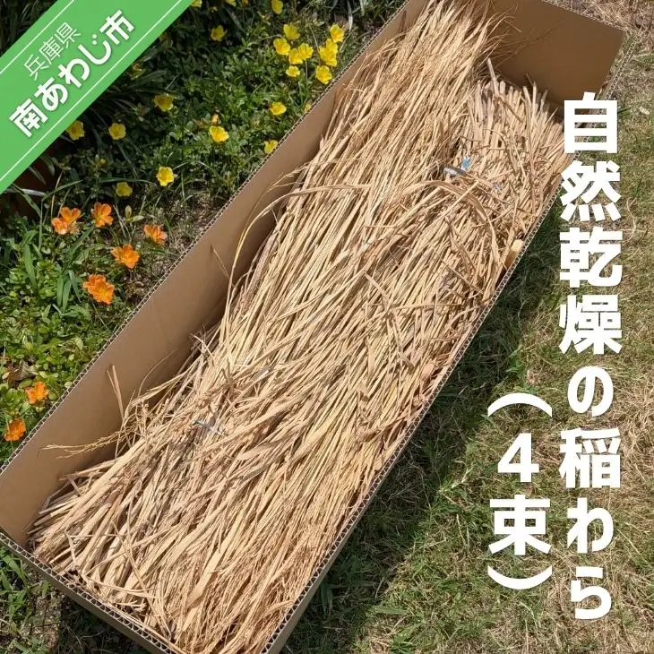 自然乾燥の稲わら（4束）