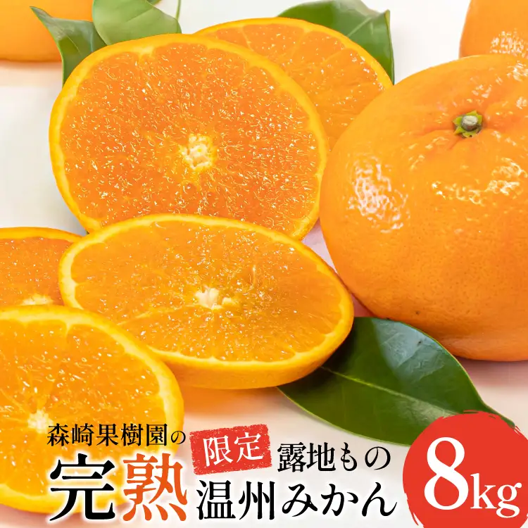 AK076 みかん 森崎果樹園 露地もの 完熟温州みかん 8kg