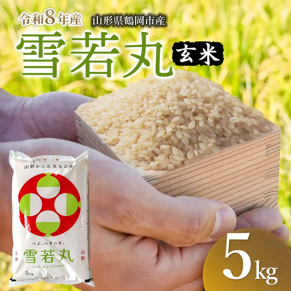 【令和8年産 新米】雪若丸 玄米5kg（5kg×1袋）K-827 馬町さくらファーム