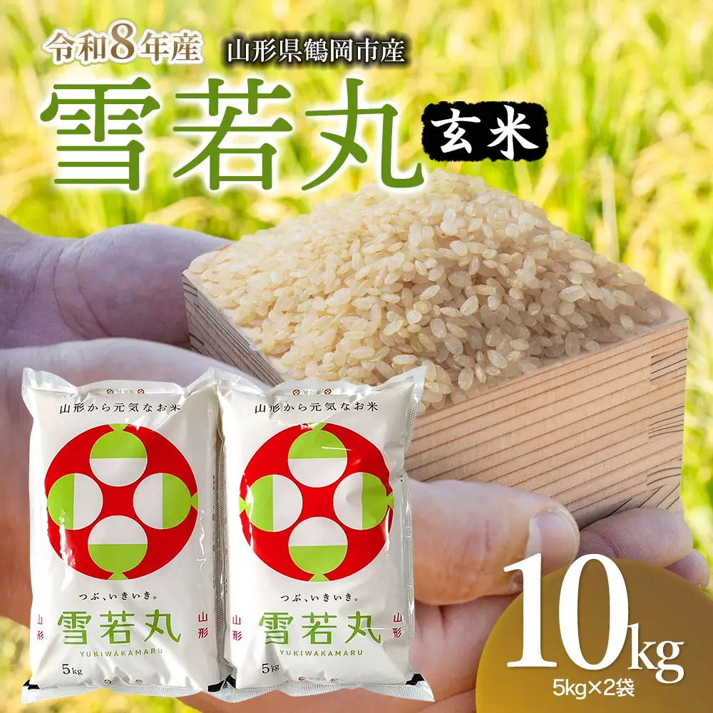 【令和8年産 新米】雪若丸 玄米10kg（5kg×2袋）K-855 馬町さくらファーム