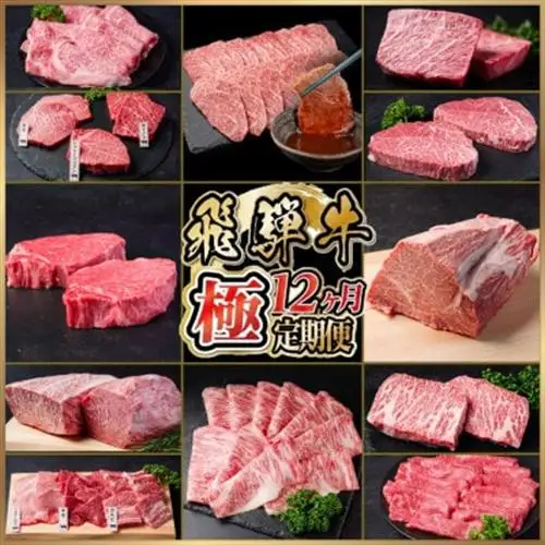 【発送月固定定期便】飛騨牛 極定期便 計5.95kg 全12回【配送不可地域：離島】【4090952】
