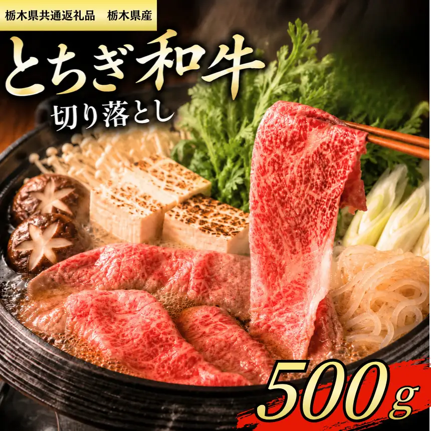 【栃木県共通返礼品　栃木県産】とちぎ和牛 切り落し500g | 栃木県 下野市