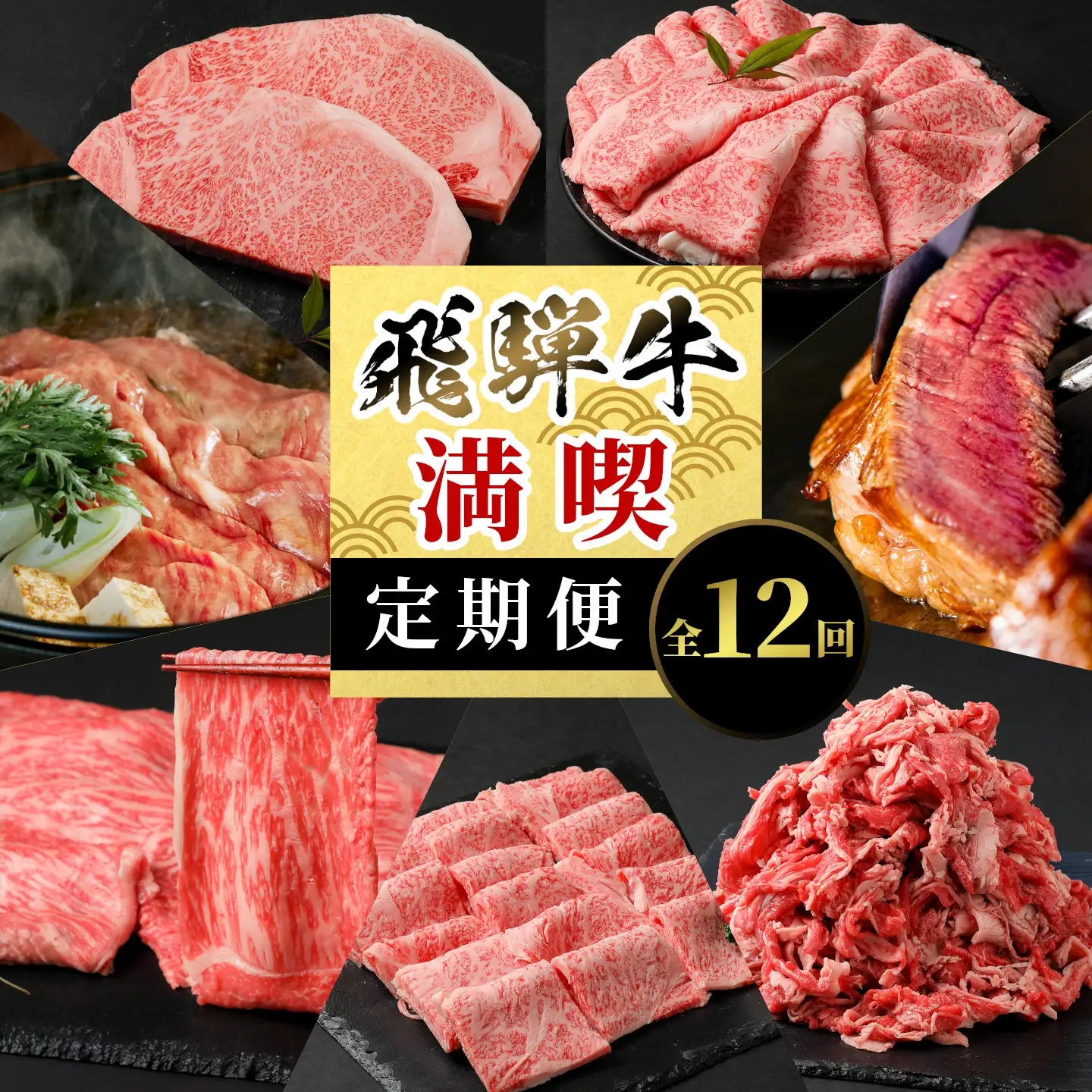 飛騨牛 満喫定期便 全12回 A5等級 すき焼き しゃぶしゃぶ ステーキ 焼肉 BBQ ロース 肩ロース ロースステーキ サーロインステーキ 切り落とし 贅沢 モモ カタ ギフト 12ヶ月 定期 おすすめ 人気 飛騨 牛 肉 和牛 黒毛和牛 ブランド牛 養老ミート