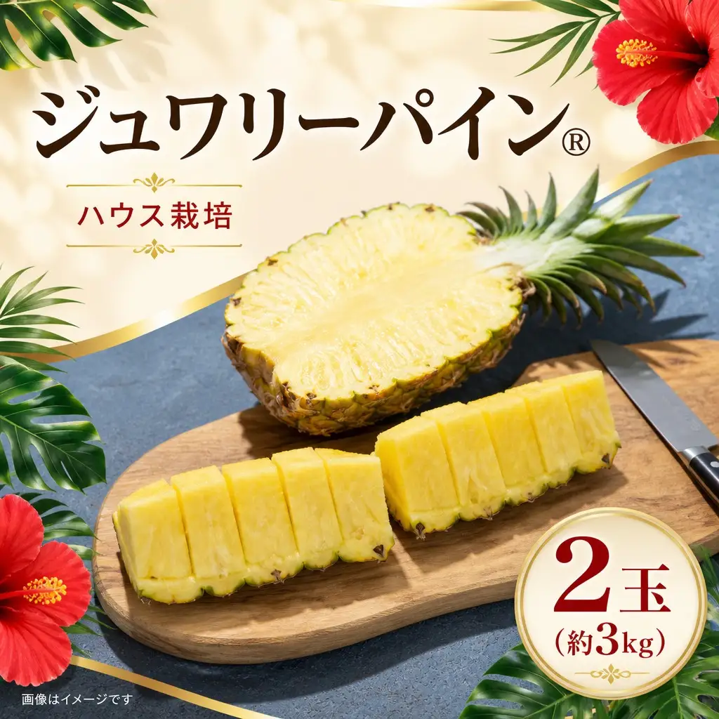 パイナップル ジュワリーパイン2玉 約3kg ぬうは農園