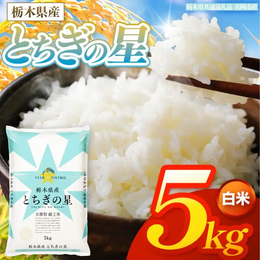 令和8年産 新米】 栃木県産 お米 とちぎの星 （白米） 5kg 【2026年秋