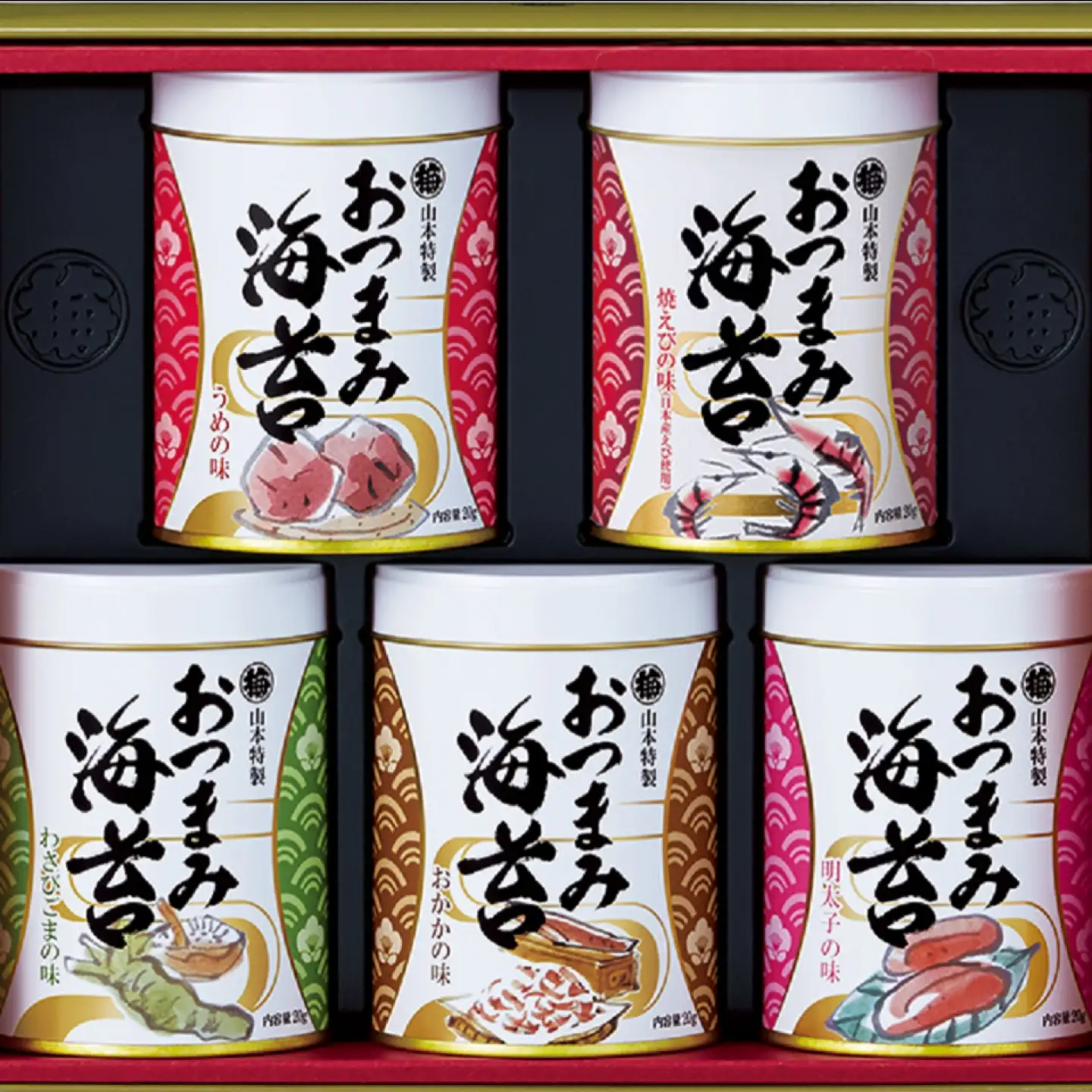 おつまみ海苔 5缶 詰合せ（各20g） / 海苔 味付け海苔 / 佐賀県 / 株式会社山本海苔店[41AABI001]