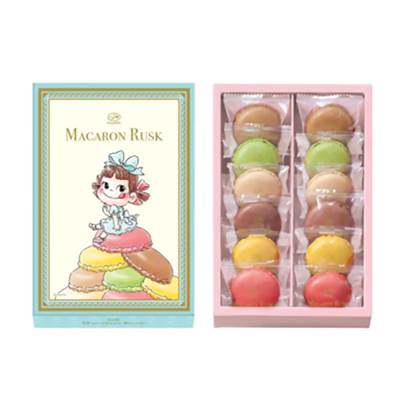 マカロンラスク 12個入×4箱 / マカロン ラスク お菓子 スイーツ おやつ / 佐賀県 / 株式会社不二家[41AKAB001]