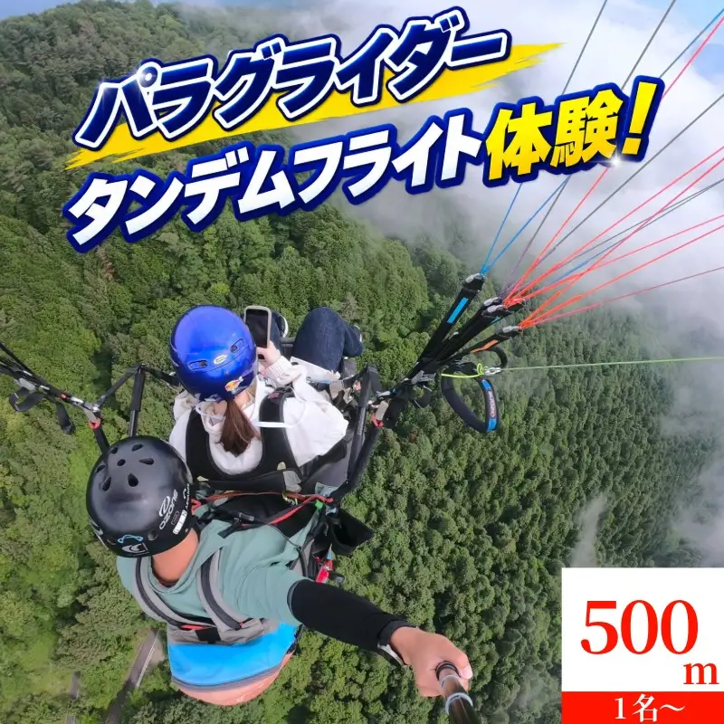 パラグライダー 体験 500m アクティビティ 徳島県 三好市