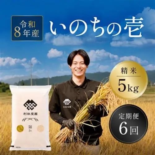【発送月固定定期便】いのちの壱(精米) 5kg 山形県産全6回【4091176】