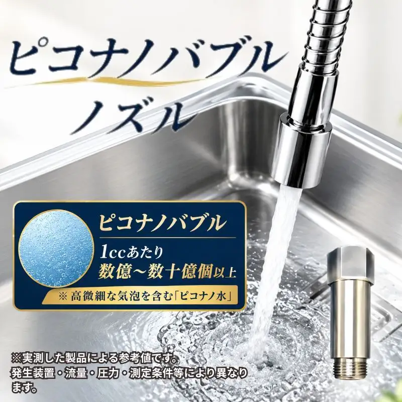 ピコナノバブル ノズル 15A 1/2インチ 毎分10L タイプ バブル ノズル 