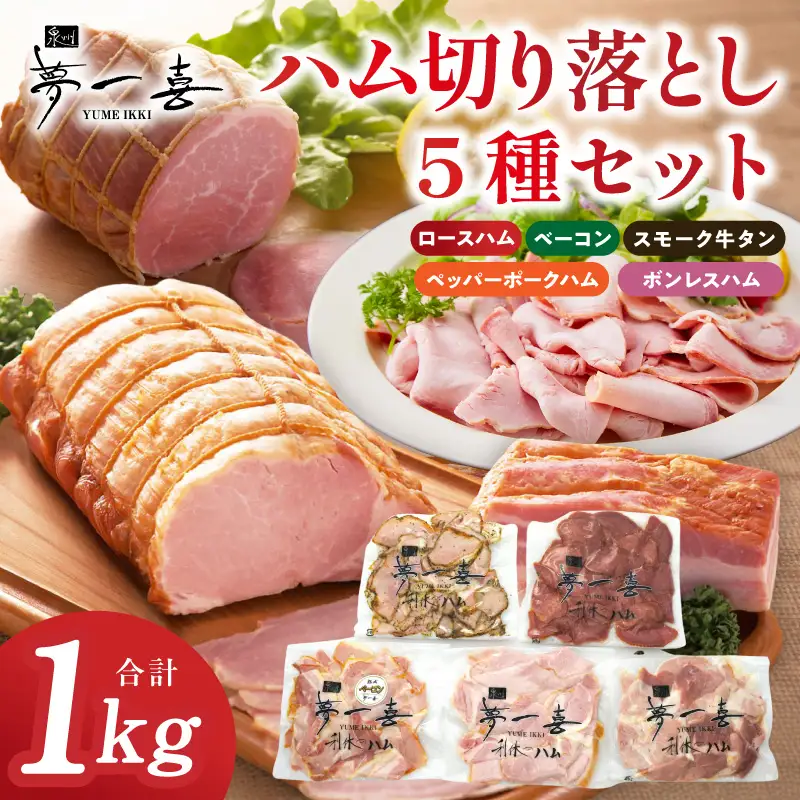ハム 切り落とし 5種セット 合計1kg