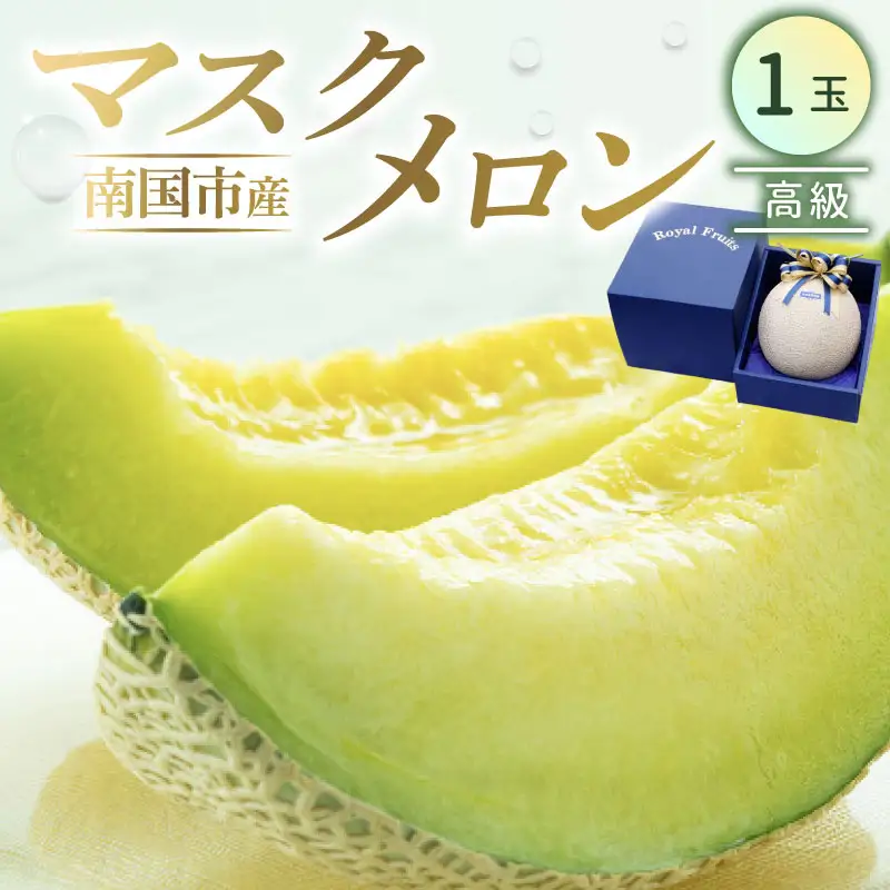 【西島園芸団地】マスクメロン（高級） 1玉入 青肉品種 高級メロン！ ／ マスクメロン 果物 フルーツ ギフト 農家直送 NE033