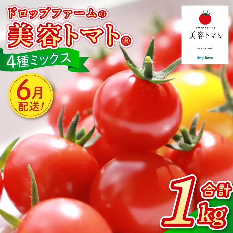 【6月発送】ドロップファームの美容トマトおまかせ1kg箱(４種ミックス)（CK-107-6）