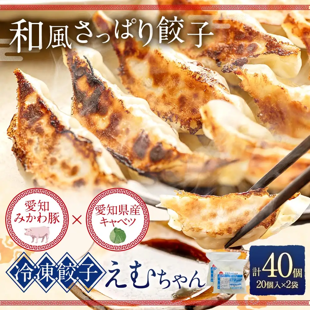 冷凍餃子 えむちゃん 2袋 （ 計40個 ）