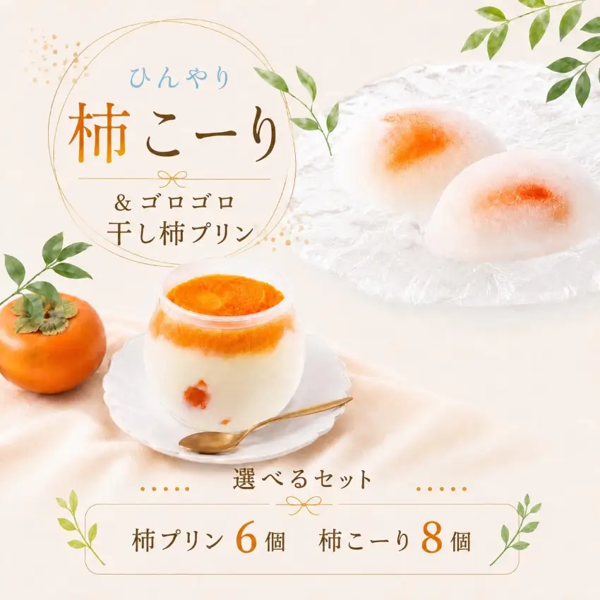 柿プリン 6個 柿こーり 8個セット