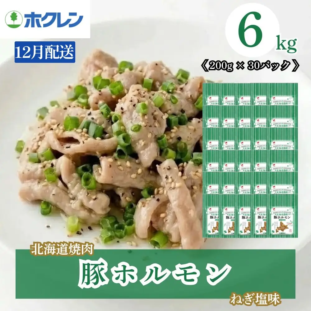ホルモン 豚 ねぎ塩味 6kg 味付き 小分け 豚ホルモン【12月配送】
