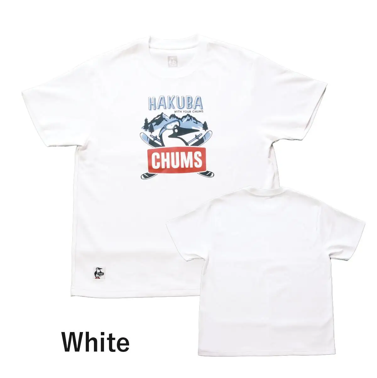 【CHUMS×HAKUBA】 BOOBYFACE フロントプリント Tシャツ メンズ　M /ホワイト
