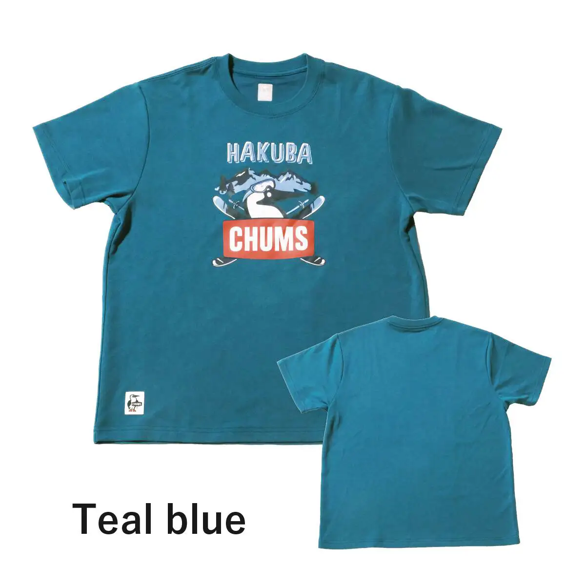 【CHUMS×HAKUBA】 BOOBYFACE フロントプリント Tシャツ メンズ　XL /ティールブルー