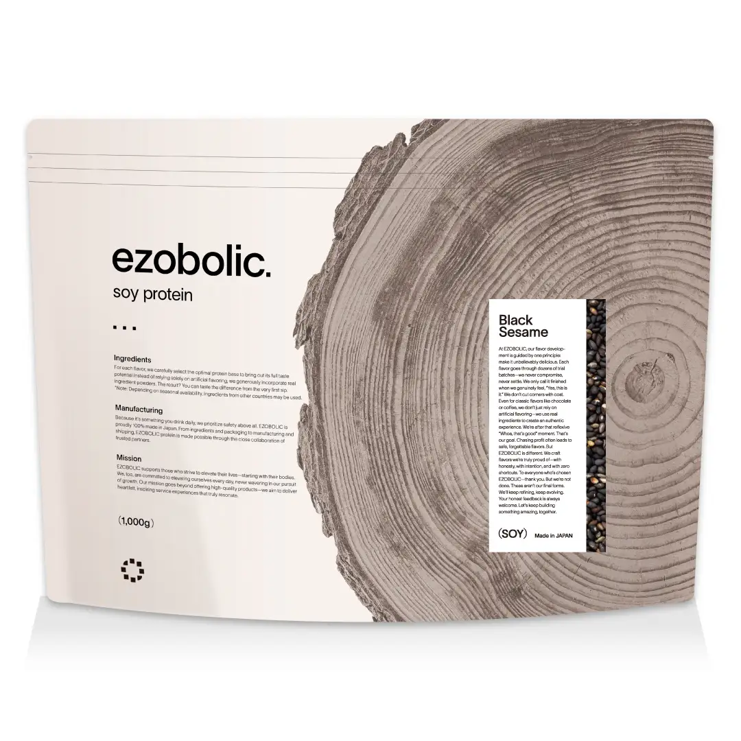 【黒ごま風味】 EZOBOLIC ソイプロテイン 1kg LG
