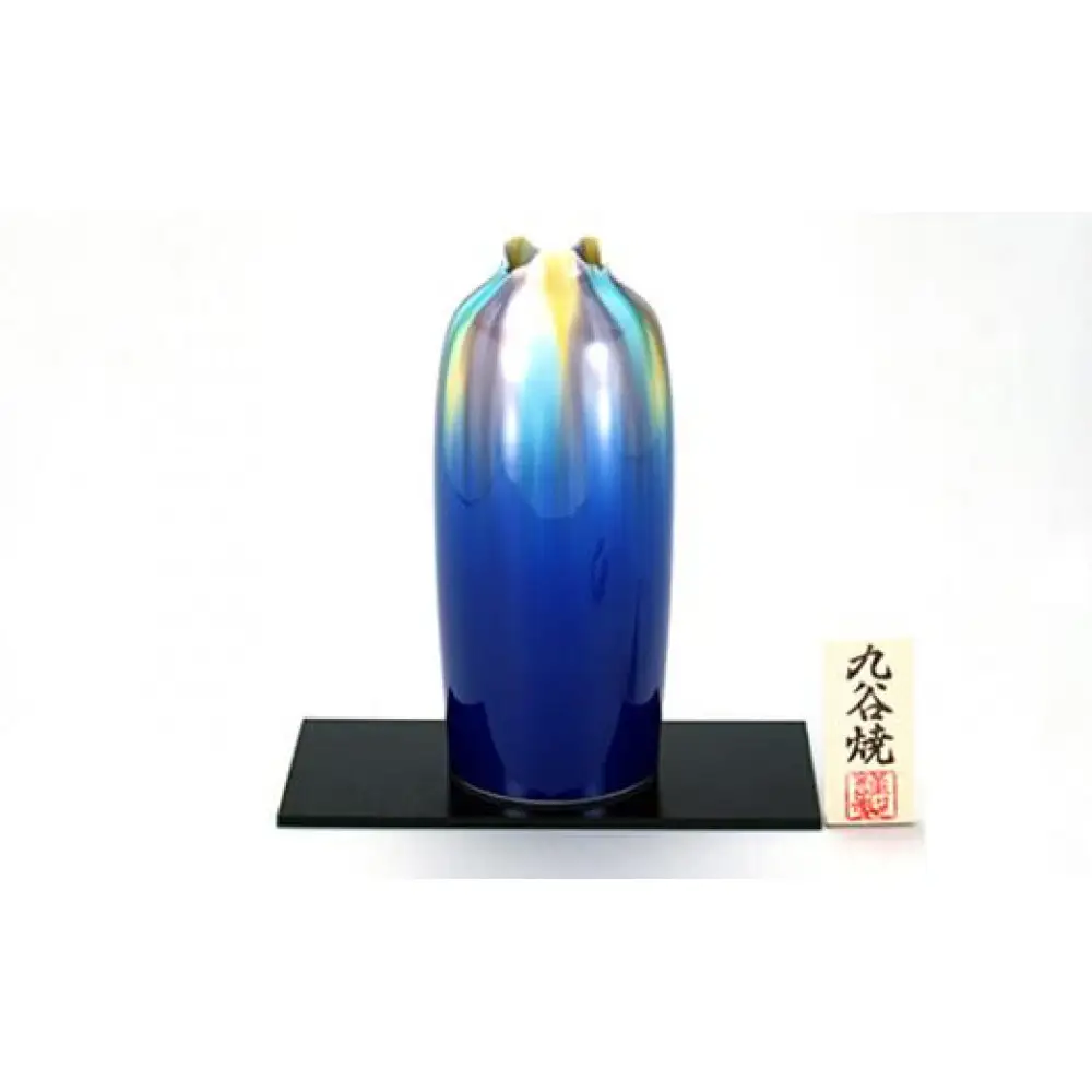 九谷焼　8号花瓶　釉彩