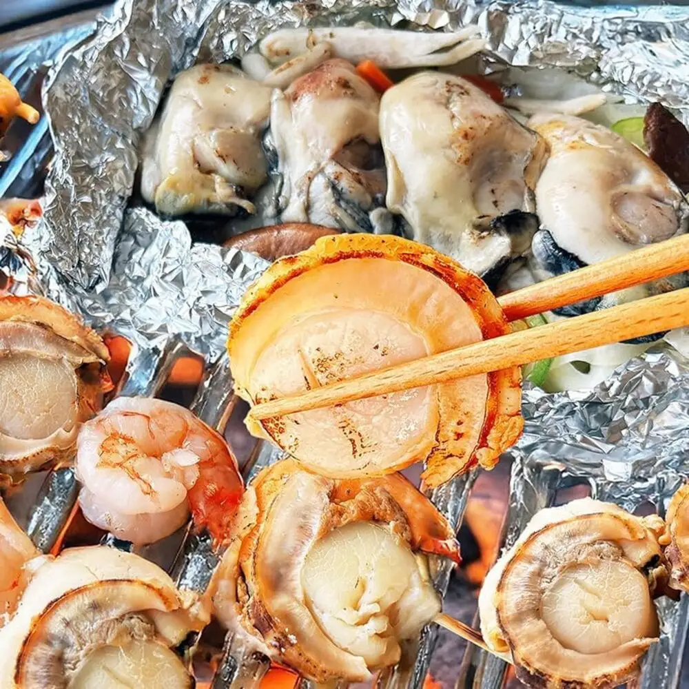 シーフードミックス 大粒 むき身 4種 約2kg ホタテ むきエビ 牡蠣 イカ 海鮮 BBQセット 詰め合わせ