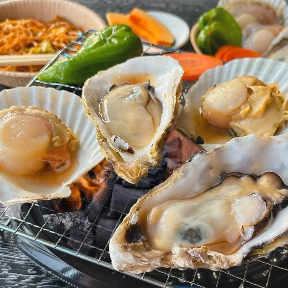 海鮮 バーベキュー セット 殻付き ホタテ 牡蠣 2種 約2kg BBQセット 海鮮セット 詰め合わせ