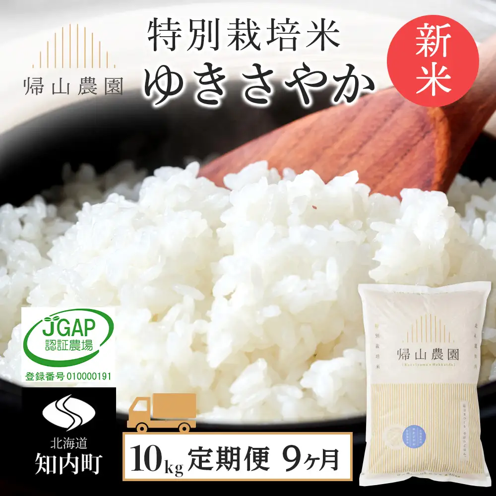 【令和8年産新米予約】 【9カ月定期便】特別栽培米産地直送「ゆきさやか 10kg」《帰山農園》